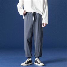 运动裤男2021春秋款宽松透气束脚裤九分裤长裤裤子DS888T，男装休闲裤，电商A102