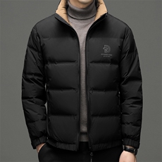男士立领羽绒服新款加厚保暖上衣冬季中年商务休闲纯色外套男装，男装羽绒服，电商B212（原钱塘6029）