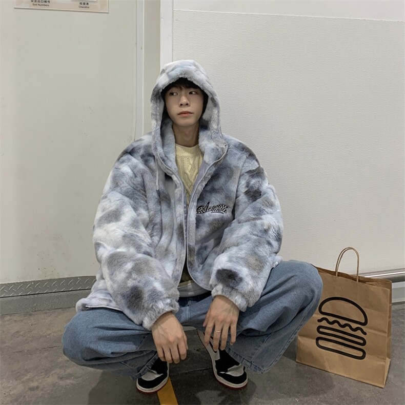 XZ216-BK94-P1282021男女情侣中性棉衣外套毛绒仿皮草棉服控148,男装棉衣,星座716-5（原216-1）