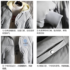加厚加绒连帽衣男大码服男面包服男网格MY16274-P100，男装棉衣，电商A040A