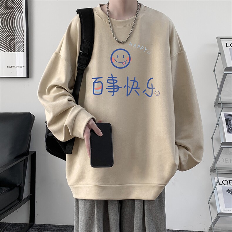 麂皮绒卫衣男大码重磅长袖t恤男 JW81183-P35图片