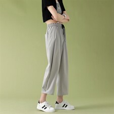 2024春夏新款冰丝超薄宽松百搭运动裤1211-特批20，女装休闲裤，星座718-1