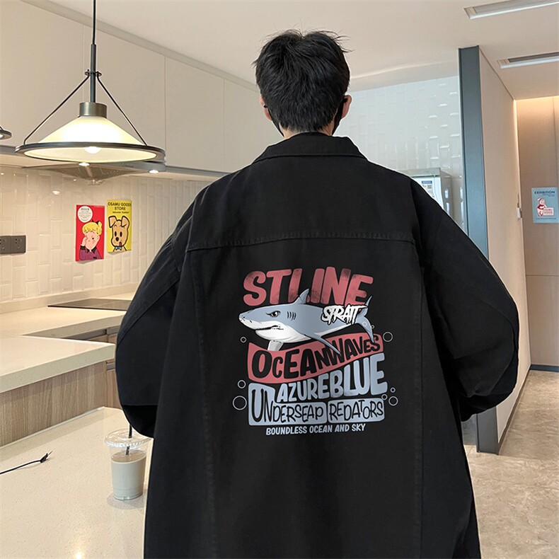 牛仔夹克男大码牛仔外套男茄克NJ77331-P60加绒款-P75,男装夹克,电商A040