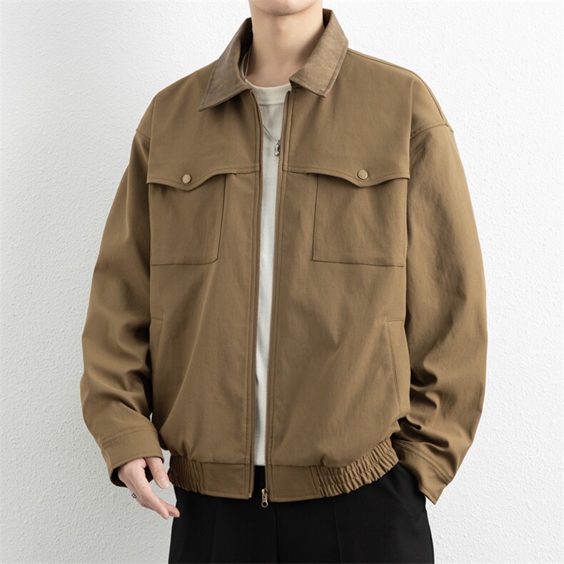 翻领夹克男春季简约宽松潮流百搭上衣服JK266-P73,男装夹克,星座308B-2