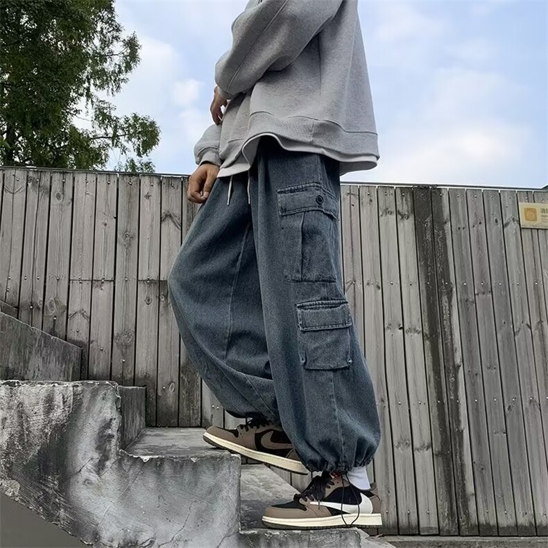牛仔裤男秋季潮大码休闲裤子高街N5090P45,男装牛仔裤,星座1116-2
