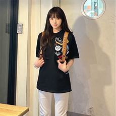 万针全刺绣工艺得物抖音高品质260克纯棉双纱美式高街短袖T恤P33，男装T恤，电商A486-1
