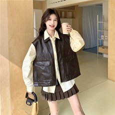 复古风咖色皮衣马甲衬衫套装女2026春新款减龄高级感小个子两件套,女装套装/套裙,艾米莉亚,浙宝-网红风 复古风咖色皮衣马甲衬衫套装女2026春新款减龄高级感小个子两件套,女装套装/套裙,艾米莉亚,浙宝-网红风