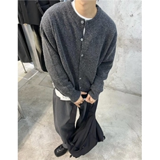 老钱时尚针织外套慵懒风设计师款微宽松百搭高级感男外套LF93P60，男装针织衫/毛衣，电商D256-2(原A064-2)