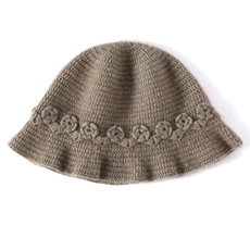 2025年秋季时尚百搭通勤简约休闲加厚钩花渔夫帽，帽子，众皇羊绒