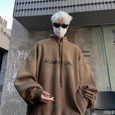 大货已出小众设计美式高街半拉链吊染刷毛渐变卫衣WY31-P68控88，男装卫衣，星座914-4