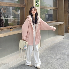 大货已出假两件蕾丝拼接风衣外套5772-P175K259，女装风衣，2C332