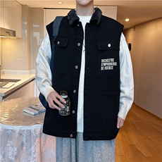 MJ231J-p68-限价98M-5XL加绒羊羔绒毛毯平铺牛仔马甲工装ins，男装工装外套，星座116