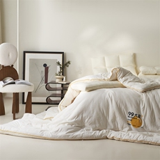 新款A类贡缎小提花99大豆被系列白色，被套/被芯，一起卖家纺