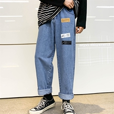 NK44118-P38直筒牛仔裤男士大码宽松九分裤男休闲长裤子男，男装牛仔裤，电商A040