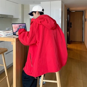 美式机能风冲锋衣外套男秋冬季青年痞帅连帽夹克宽松潮牌GT60-p59图片