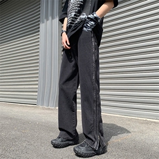 牛仔高街拉链牛仔裤水洗牛仔开叉裤313A-1-NZ035-P65控78，男装牛仔裤，星座808A-1