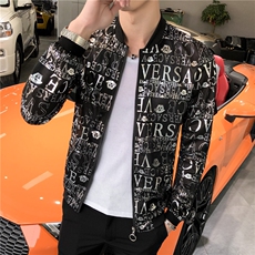2021夏季新款时尚潮男个性印花防晒衣夜店舞台装夹克外套A99-P60，男装夹克，星座419（原A233）