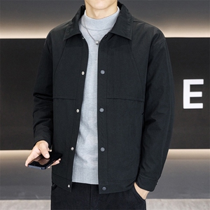 行政夹克羽绒服外套男2025新款秋冬季高级感商务休闲衬衣服男款图片
