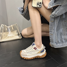 x2839-p185厚底榴莲鞋2024秋季新款松糕底登山运动轮胎鞋，女鞋休闲鞋，星座1407-3