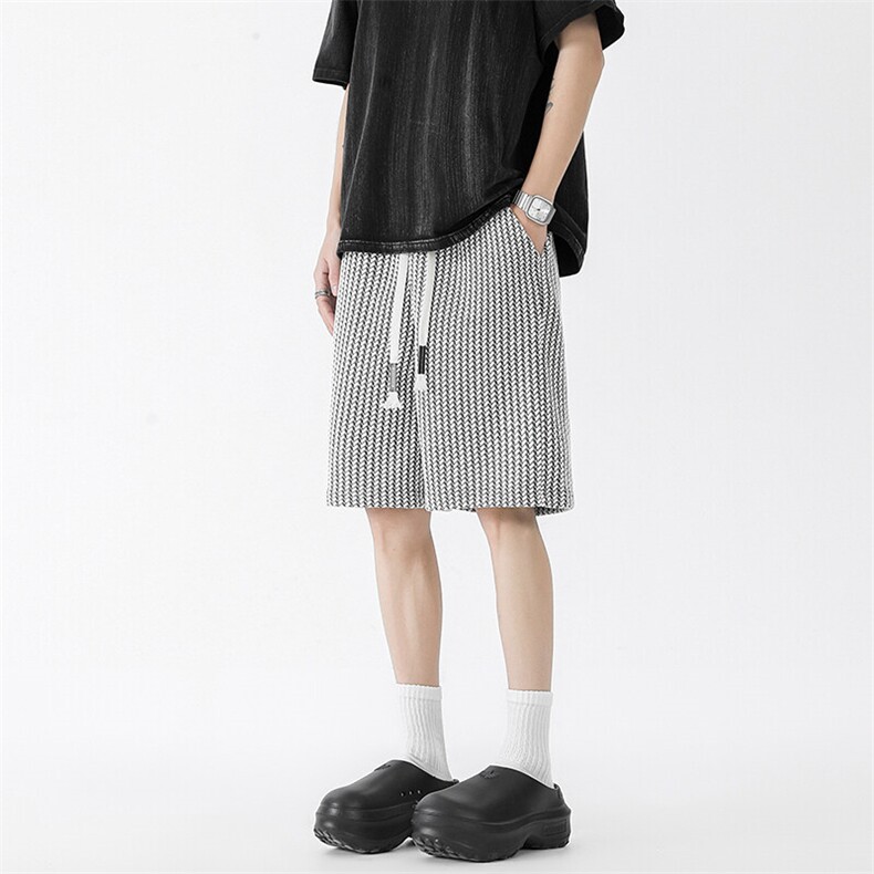 美式高街潮流休闲短裤宽松五分裤A086-DK338-P26图片