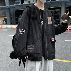 夹克男士秋季宽松潮流休闲帅气棒球服2021新款复古上衣W1703-P52，男装夹克，星座512-4