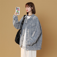 JK6017/P75春装新款中性风洗水宽松牛仔外套夹克男女大码上衣控98，男装夹克，电商A141