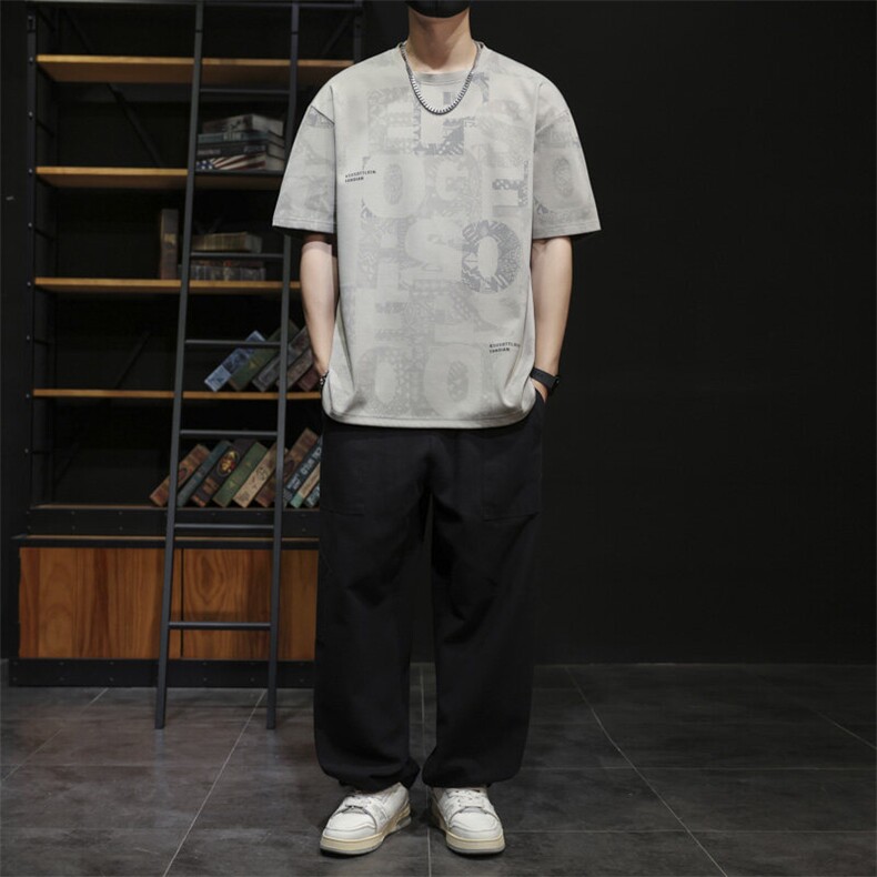 大码夏季潮流时尚动漫印花男士短袖,男装T恤,星座1107-1