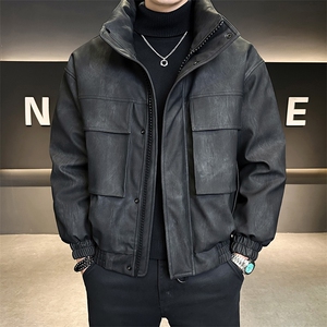 新标90白鸭绒2025年时尚潮流保暖皮羽绒服男YR6065-P260
