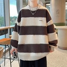 美式圆领毛衣男慵懒风休闲针织衫X7319P46，男装针织衫/毛衣，星座1116-2