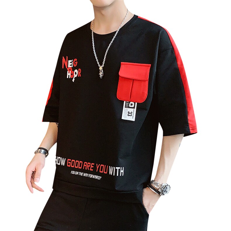 21夏季新款男宽松休闲圆领ins潮印花T恤DT01P30,男装T恤,电商A086