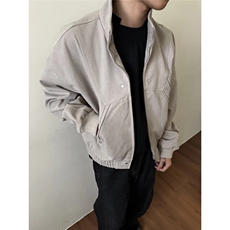 秋季新款水洗帆布夹克cleanfit简约休闲百搭外套男女W6637-P91，男装夹克，星座412-1