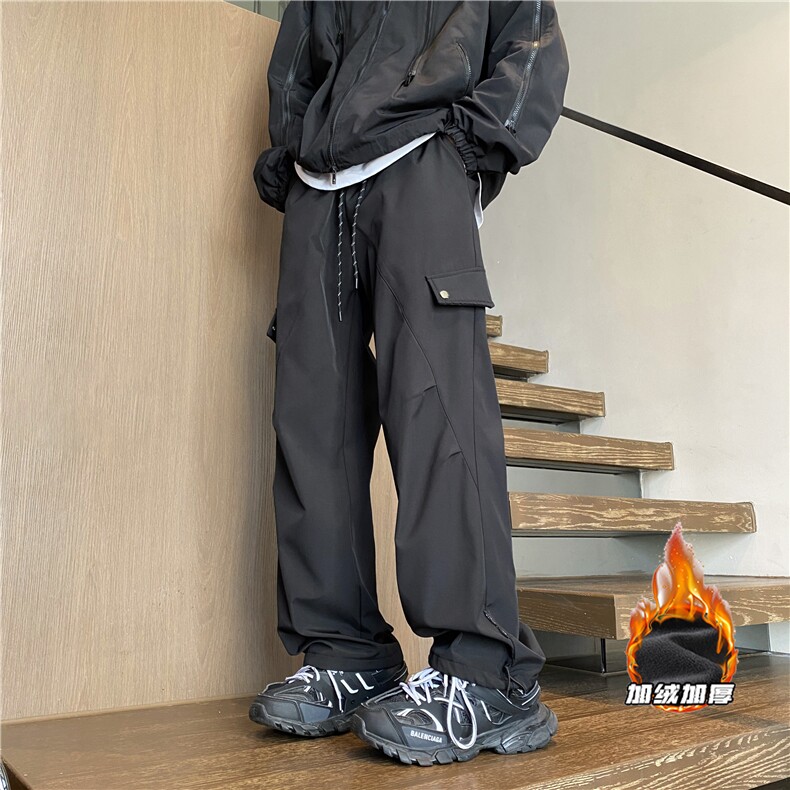 2025冬季新款潮流口袋褶皱防水冲锋裤B315-K23522JR-特p35控68，男装休闲裤，电商B315