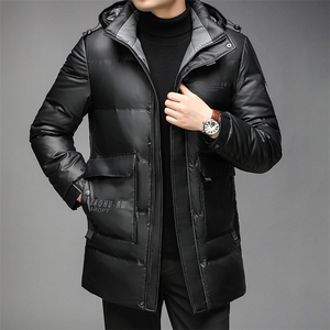 2023新款羽绒服男冬季可脱卸帽中年男厚保暖潮流外套HPN2162-P320图片
