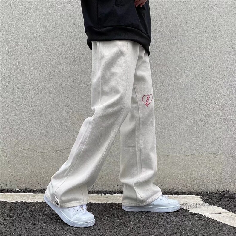 牛仔裤男新款宽松直筒休闲长裤坠感阔腿裤N8051P42,男装牛仔裤,星座1116-2