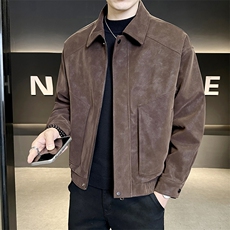 夹棉加厚宽松麂皮绒定制高端面料秋冬外套夹克男C317-986-P198，男装夹克，电商C317