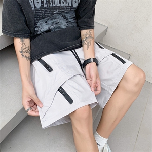 工装裤男夏季美式潮牌机能拉链冲锋裤设计感休闲五分裤 K7132-P35图片