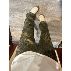 【有货】KZA25LL-P55豹纹牛仔裤男直筒欧美VIBE裤子美式高街，男装牛仔裤，星座1007（原301D）