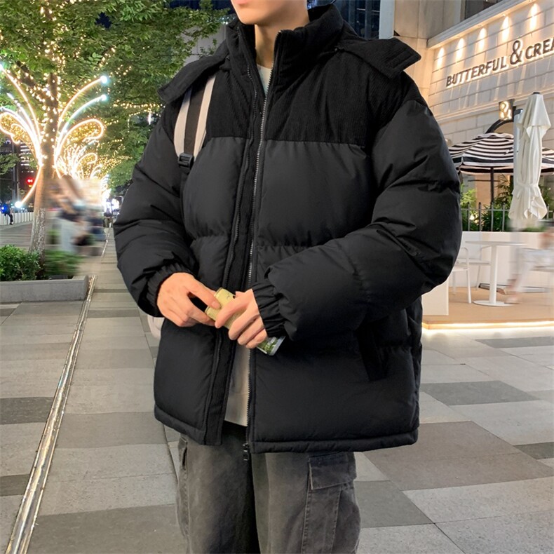 棉服撞色拼接灯芯绒外套男生冬季棉衣情侣装棉袄子M810-P85,男装棉衣,星座308B-2