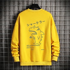 S6092-P28加绒款-P33秋季圆领卫衣男大码韩版宽松长袖外套网格，男装卫衣，电商A040A