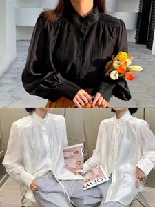 春款立领衬衫,女装衬衫,依纤