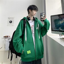 宽松潮港风卫衣春秋情侣外套连帽开衫加厚印字母卫衣A2018-A18P75，男装卫衣，星座1109-2