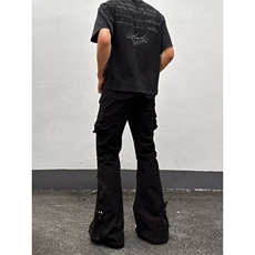 2026美式高街口袋褶皱微喇男女cleanfit宽松牛仔裤K71576-P58网图，男装牛仔裤，电商B245