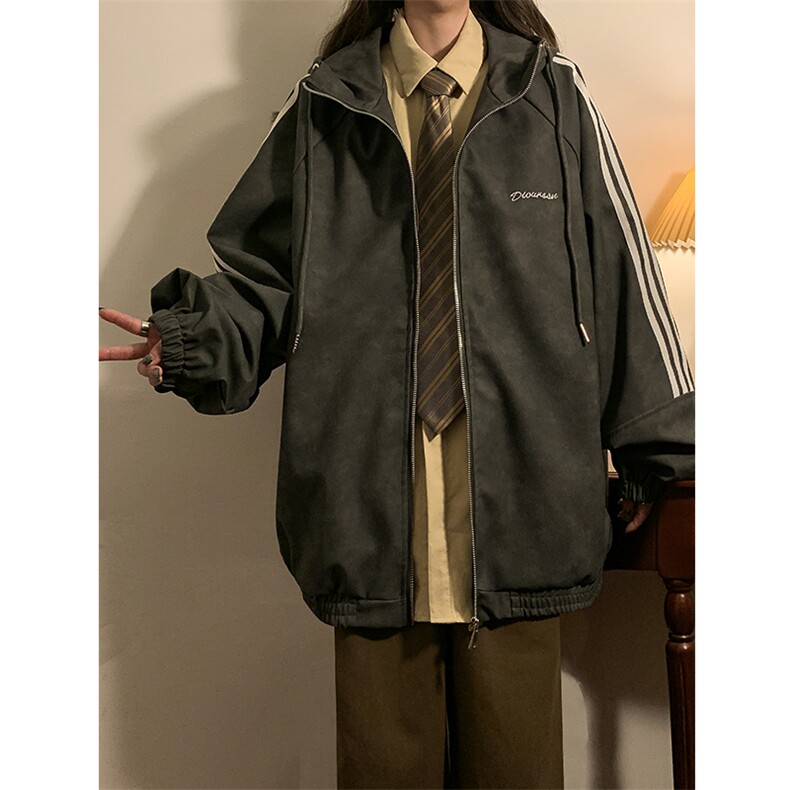 春秋三条杠皮衣美式潮牌情侣装夹克外套XZ102B-1-JK2561P85，男装皮衣，星座102B-1