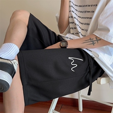 刺绣高转化短裤休闲垂感夏季五分裤潮牌416B-1-DK855-特P28限48，男装牛仔裤，星座416B-1