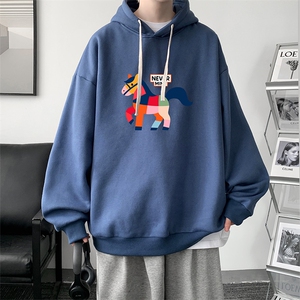 连帽卫衣男大码胖子帽衫大号运动服WY2458-P35图片
