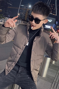312A-A8810-P125控148  冬季社会小伙立领棉衣外套韩版潮流棉服1图片