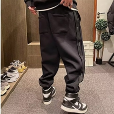 卫裤男秋冬季休闲运动裤男宽松束脚长裤青少年黑色加绒裤子男，男装休闲裤，星座1210-1