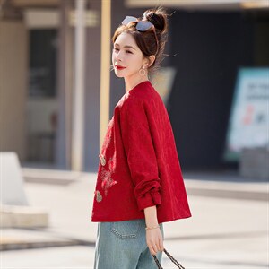 《现货》2026年春季bao款新中式提花面料重工定珠葫芦短款外套女，女装短外套，韩宇舍