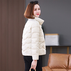 时尚保暖立领棉服外套女冬季新款修身显瘦短款棉衣，女装棉衣/棉服，雪樱依海