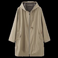 时尚女装风衣修身显瘦四季必备经典百搭舒适面料优雅气质，女装风衣，秋牧寒烟